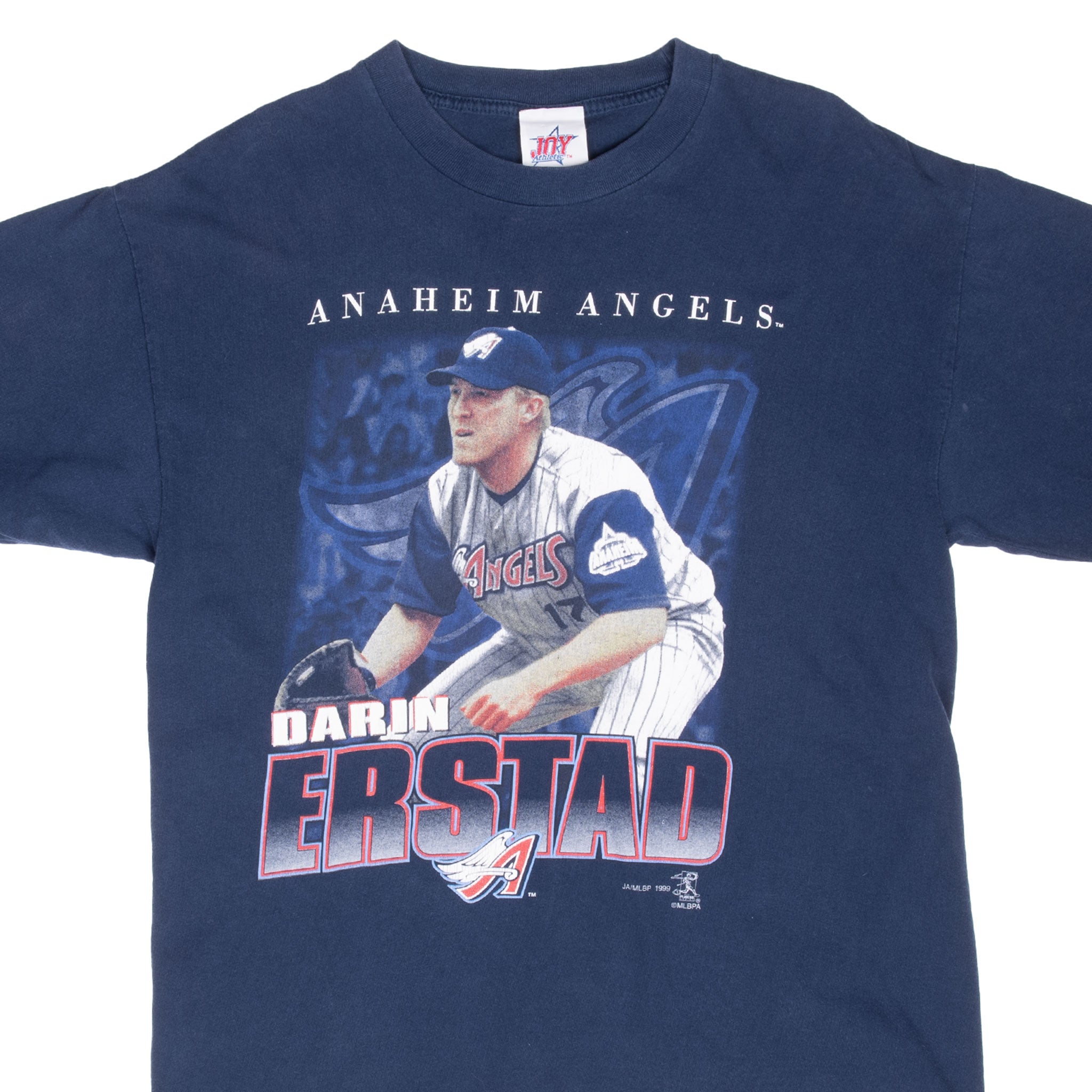 Vintage Mlb Anaheim Angels Darin Erstad 1999 Tee Shirt Size Large