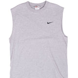 Vintage Nike Classic Swoosh Gray Tank Top Tee Shirt 1990S Size Medium Made In Usa