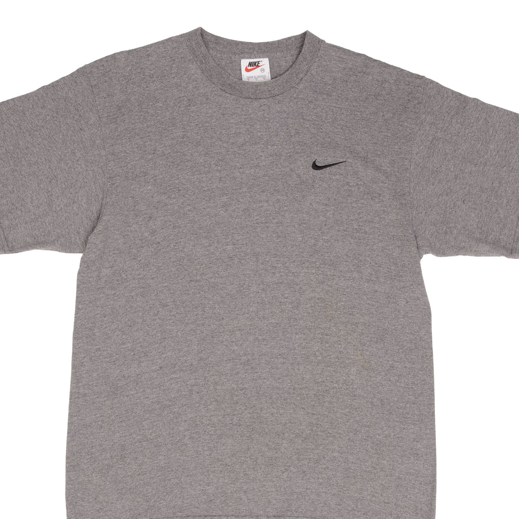Vintage Nike Classic Swoosh Dark Gray Tee Shirt Size 1990s Size Medium