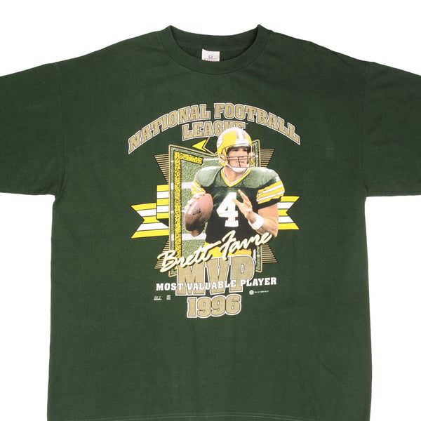 Vintage NFL Green Bay Packers Brett Favre MVP 1996 Tee Shirt Size XL