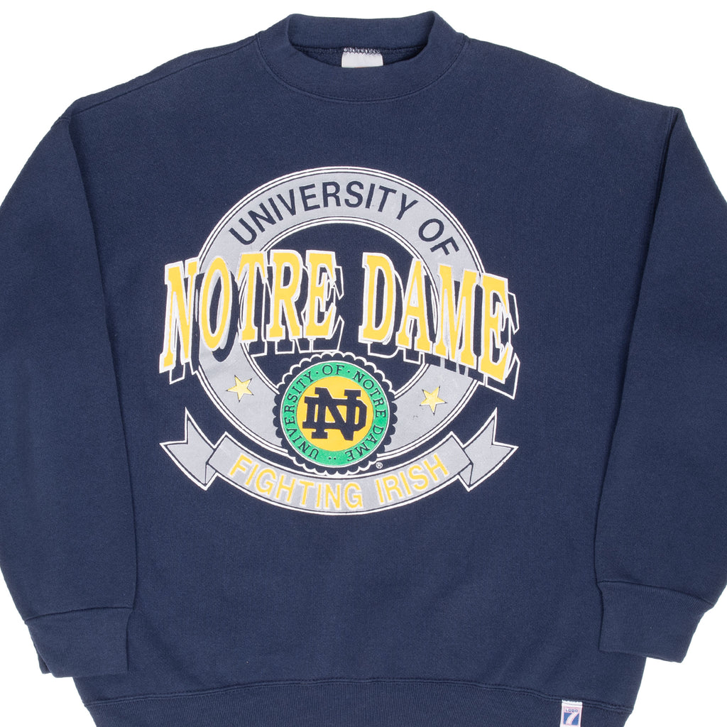Vintage Ncaa Notre Dame Fighting Irish Sweatshirt 1990S Size Large Made In Usa