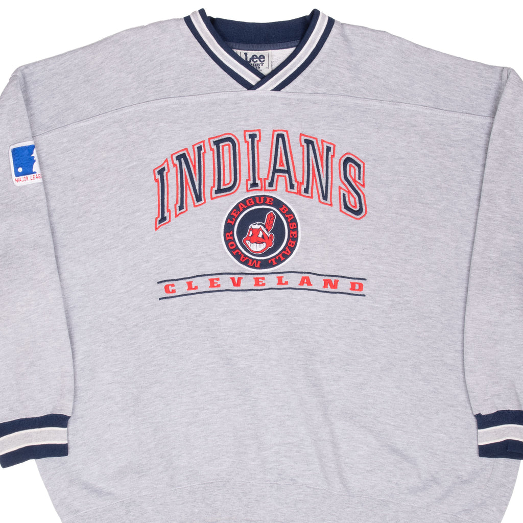 VINTAGE MLB CLEVELAND INDIANS 1990S EMBROIDERED SWEATSHIRT 2XL