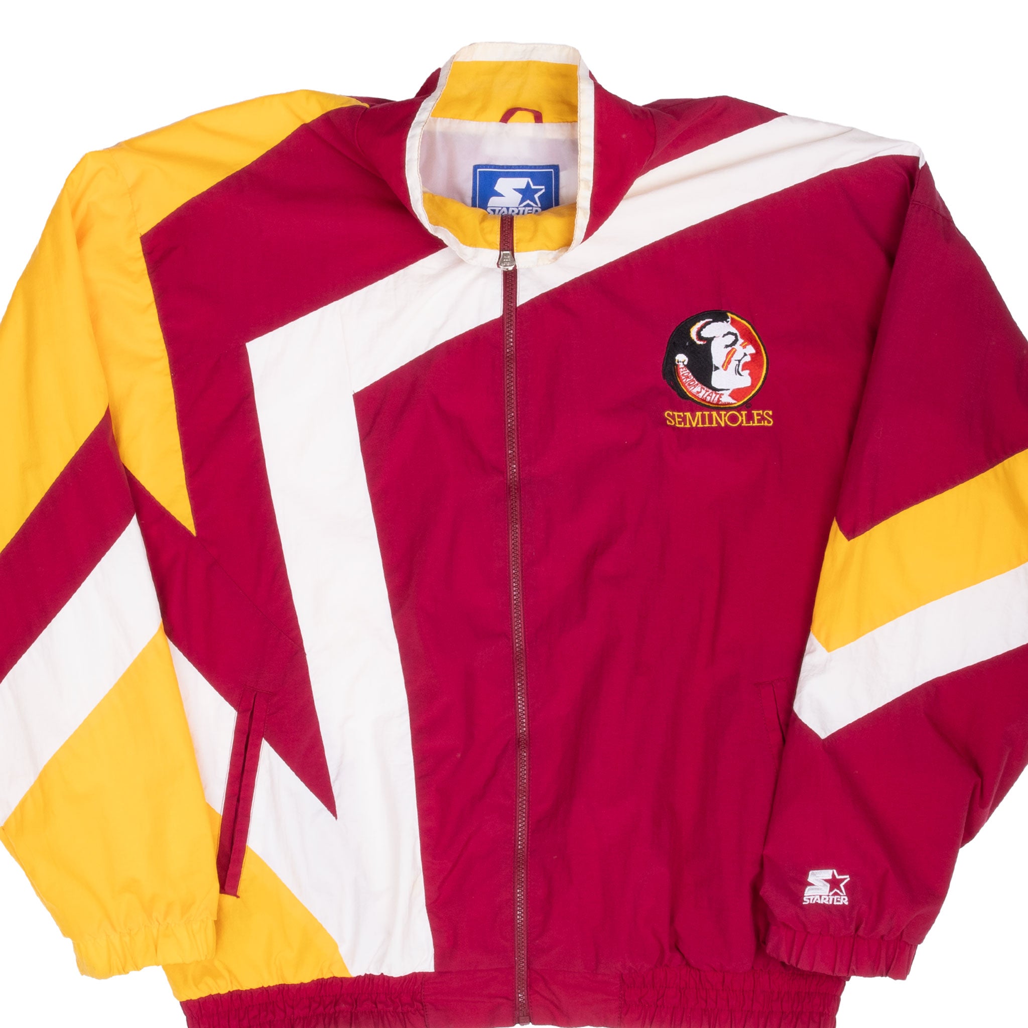 Vintage Ncaa Fsu Florida State Seminoles Starter Windbreaker Jacket 1990S Size XL