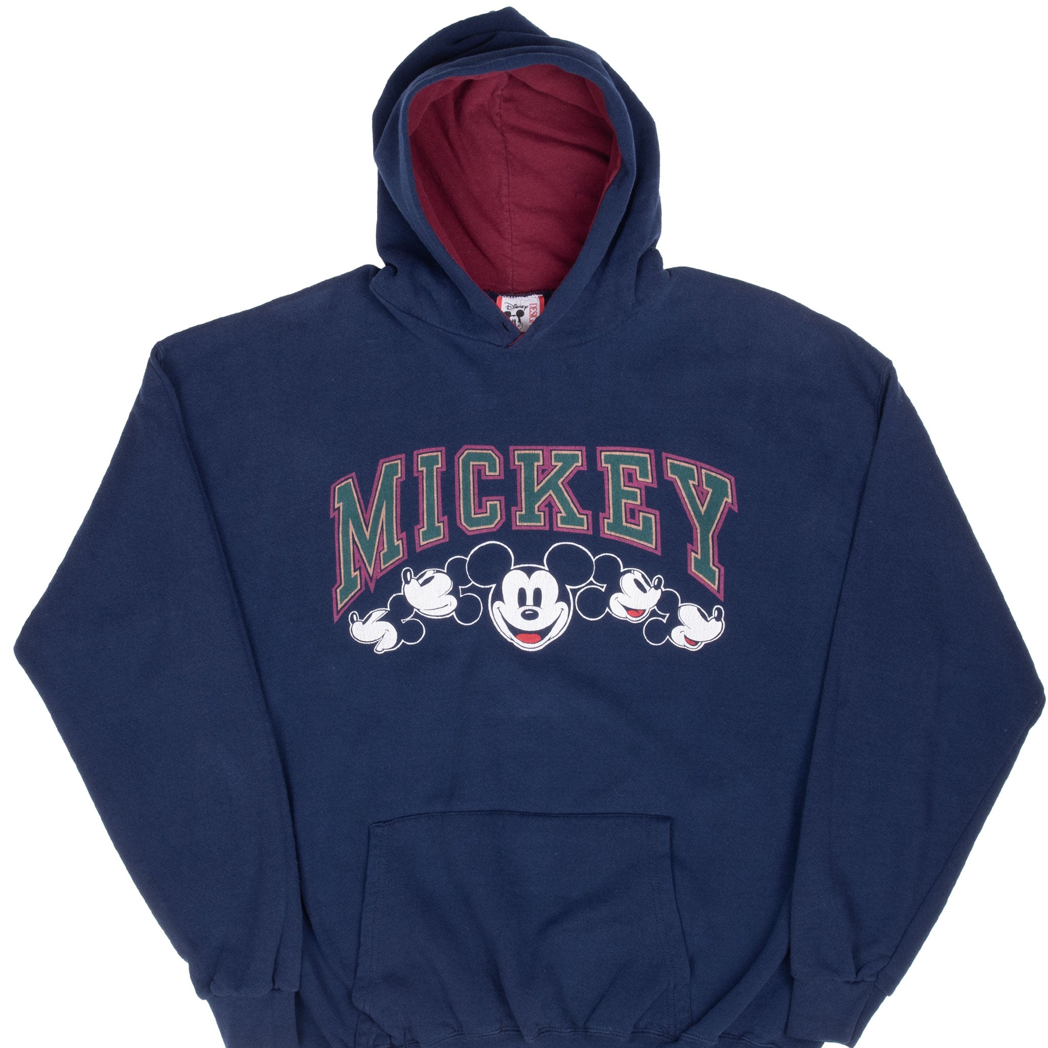 Vintage Disney Mickey Mouse Hoodie Sweatshirt 1990S Size Large