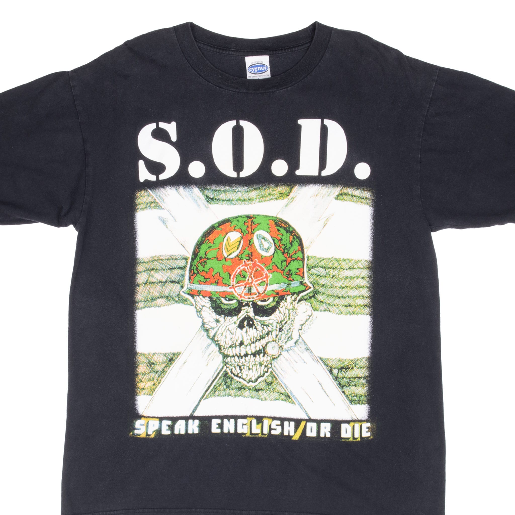 VINTAGE S.O.D. STORMTROOPERS OF DEATH SPEAK ENGLISH OR DIE TEE SHIRT 2000S LARGE