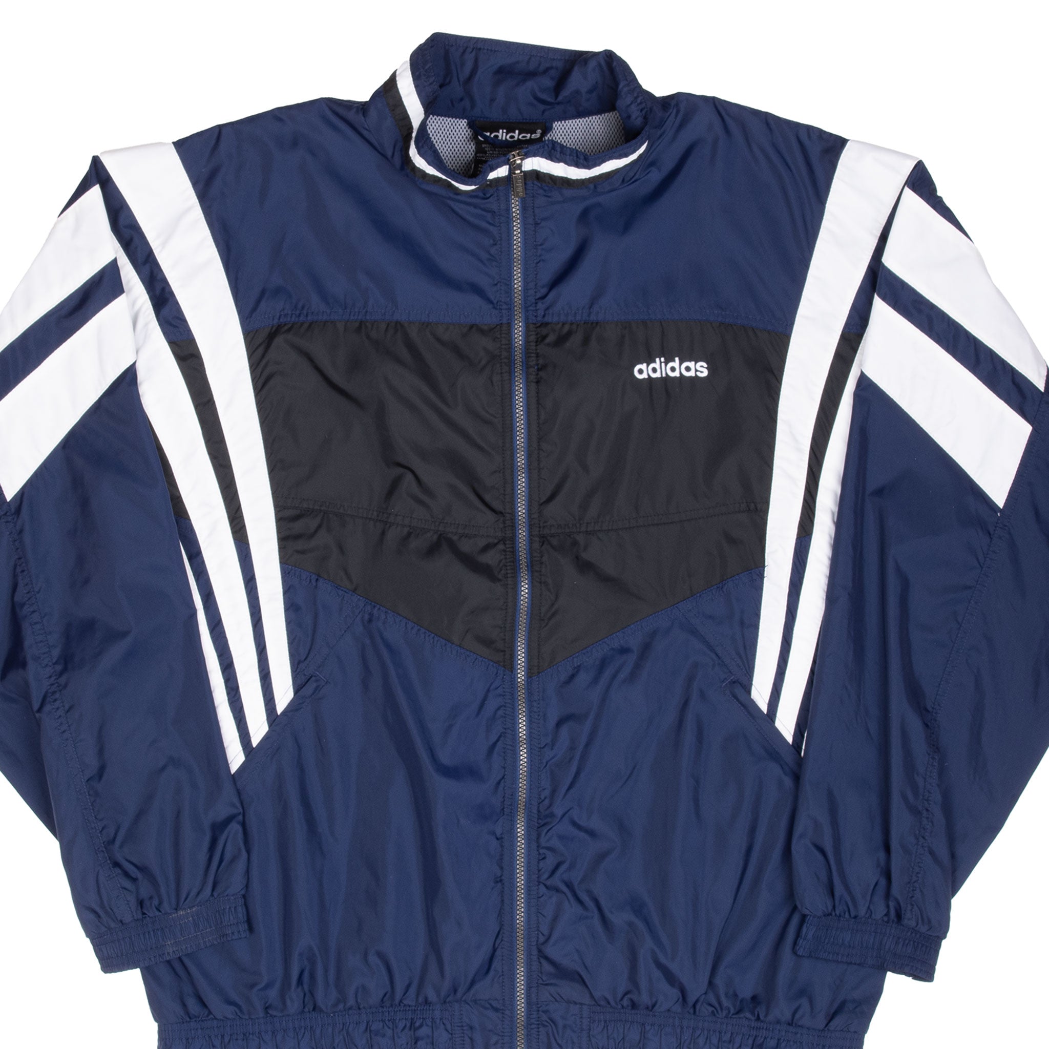 Vintage Adidas Blue Windbreaker Jacket 1990S Size Large