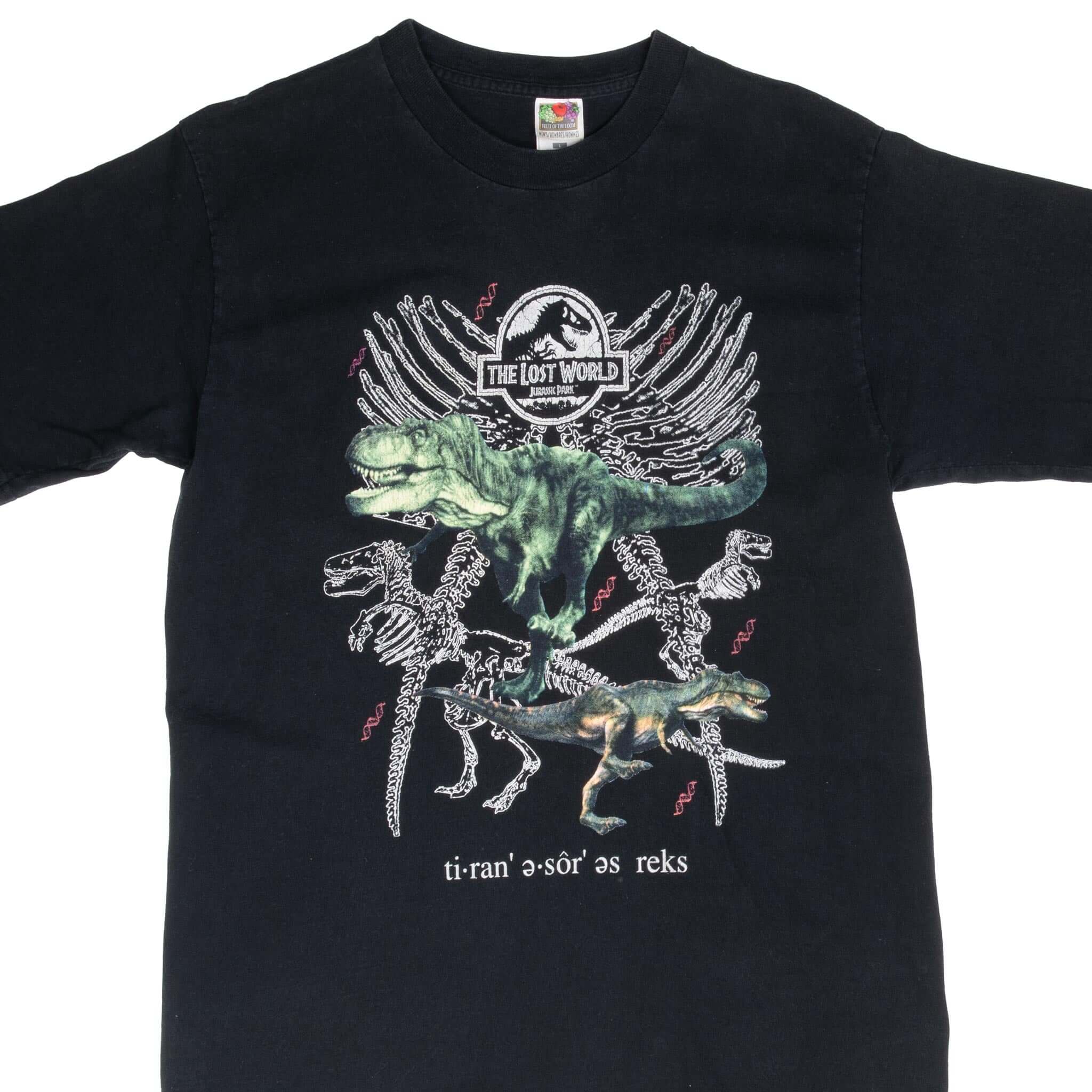 Vintage Jurassic Park The Lost World Tee Shirt 1990S Size Large Made In Usa