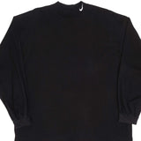 Vintage Black Nike Long Sleeve High Neck 1990s Heavy Weight Tee Shirt Size XL Made In USA