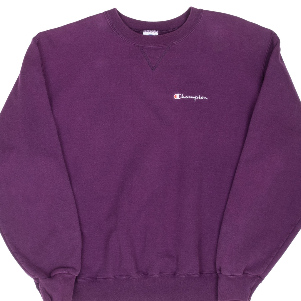 Vintage Champion Purple Sweatshirt 1990S Size XL
