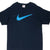 Vintage Nike Neon Big Swoosh Blue Tee Shirt 1990S Size Large Made In Usa