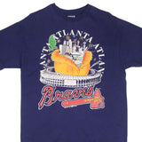 Vintage Mlb Atlanta Braves 1993 Tee Shirt Size Large Made In USA With Single Stitch Sleves