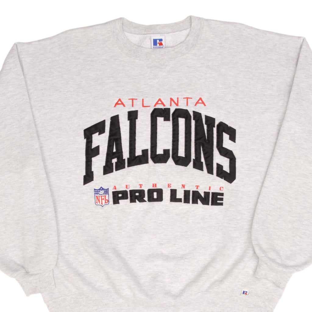 Vintage Nfl Atlanta Falcons 1990S Russell Grey Sweatshirt Size XL Made In USA