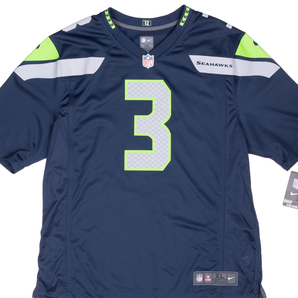 Vintage Nfl Seattle Seahawks Wilson #3 Nike Jersey Size XL Deadstock
