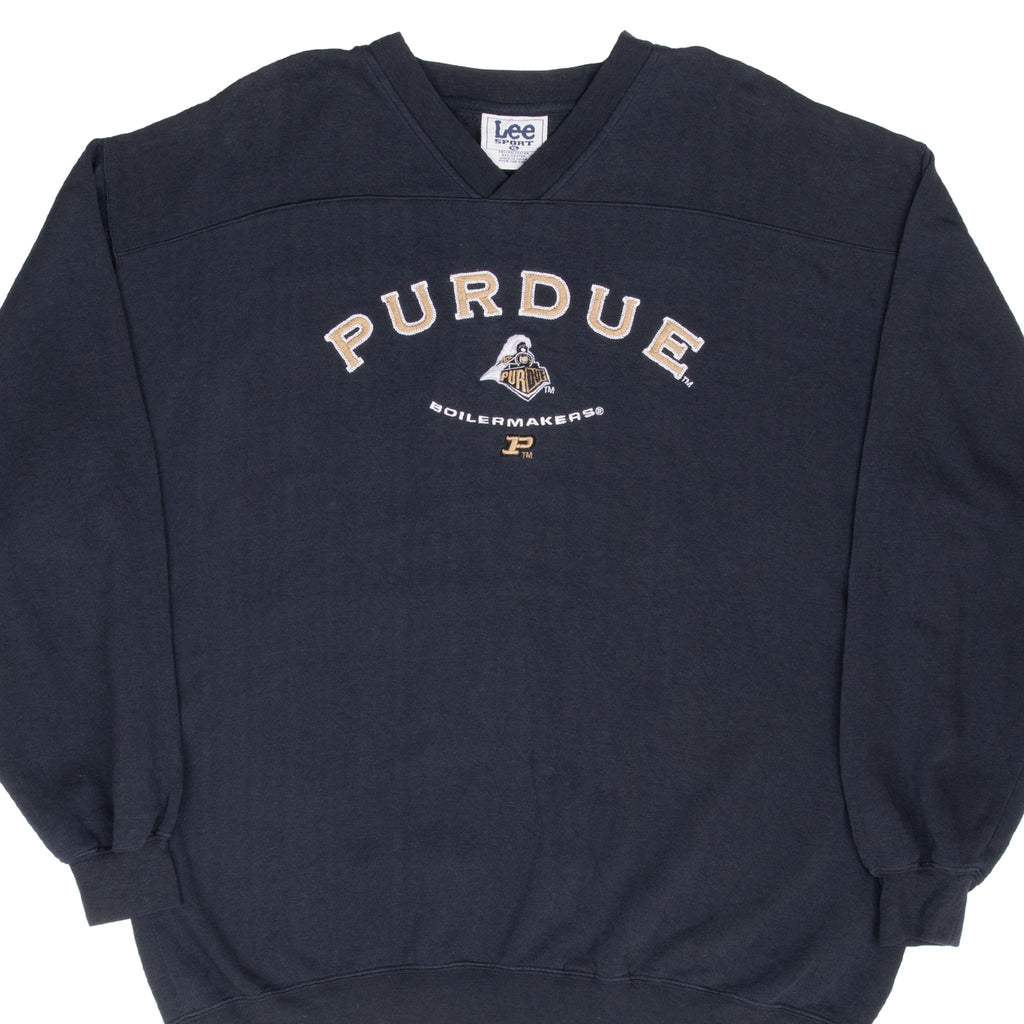 VINTAGE PURDUE UNIVERSITY BOILERMAKERS EMBROIDERED SWEATSHIRT 1990S XL