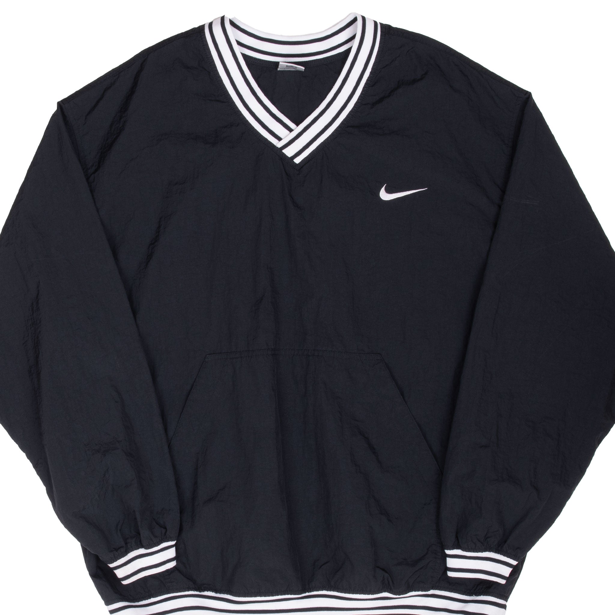 Vintage Nike Black Pullover Windbreaker Jacket 1990S Size XL