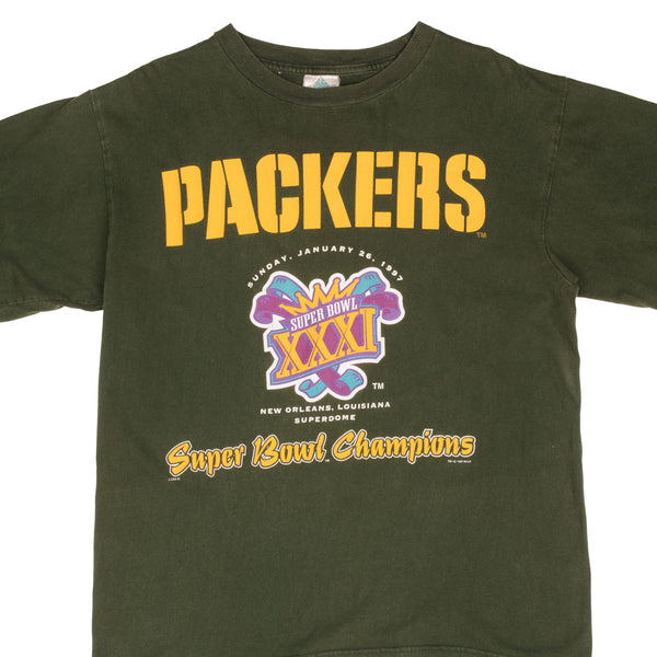 Vintage NFL Green Bay Packers Super Bowl Champions 1997 Tee Shirt Size Large