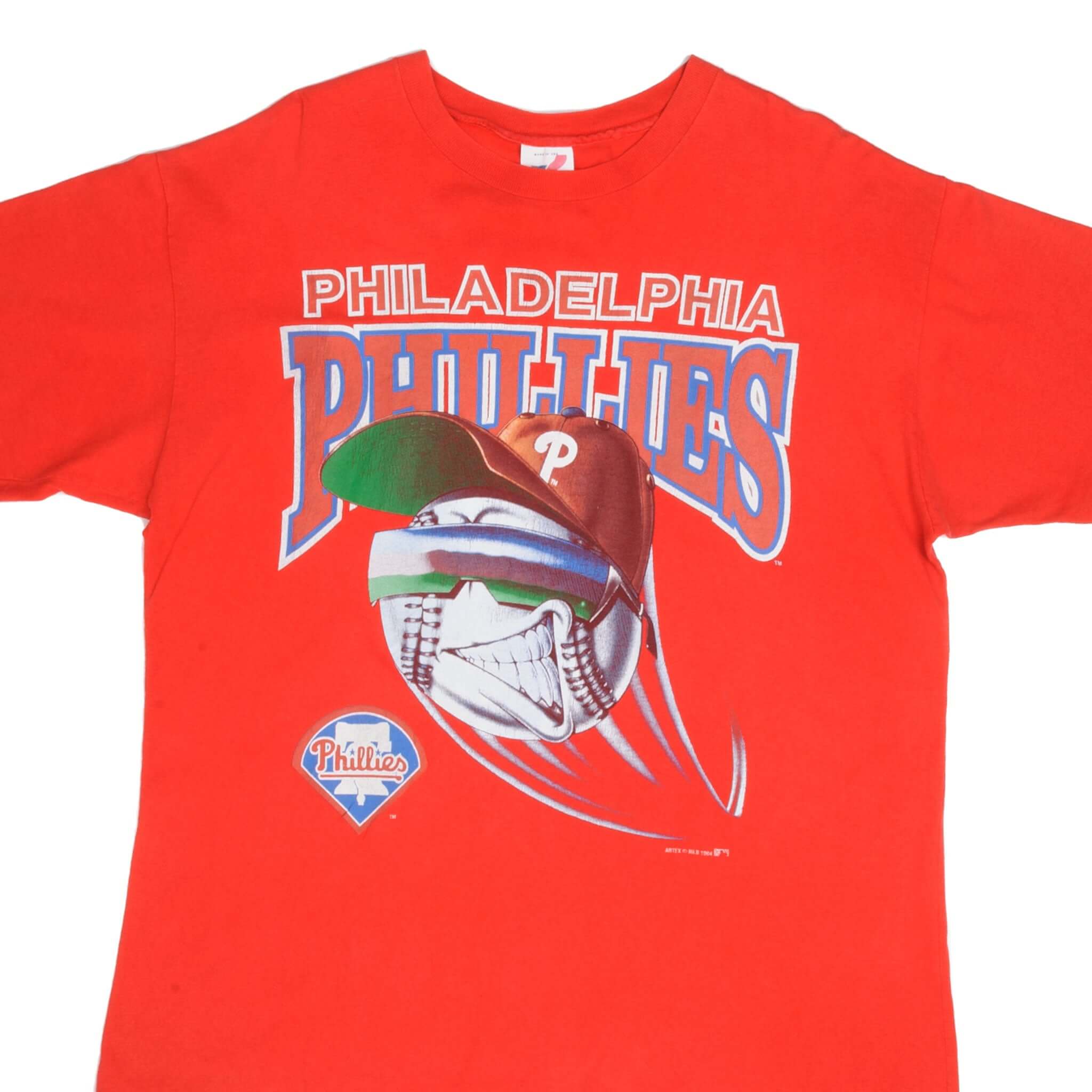 Vintage MLB Philadelphia Phillies Tee Shirt 1994 Size XL Made In USA with single stitch sleeves