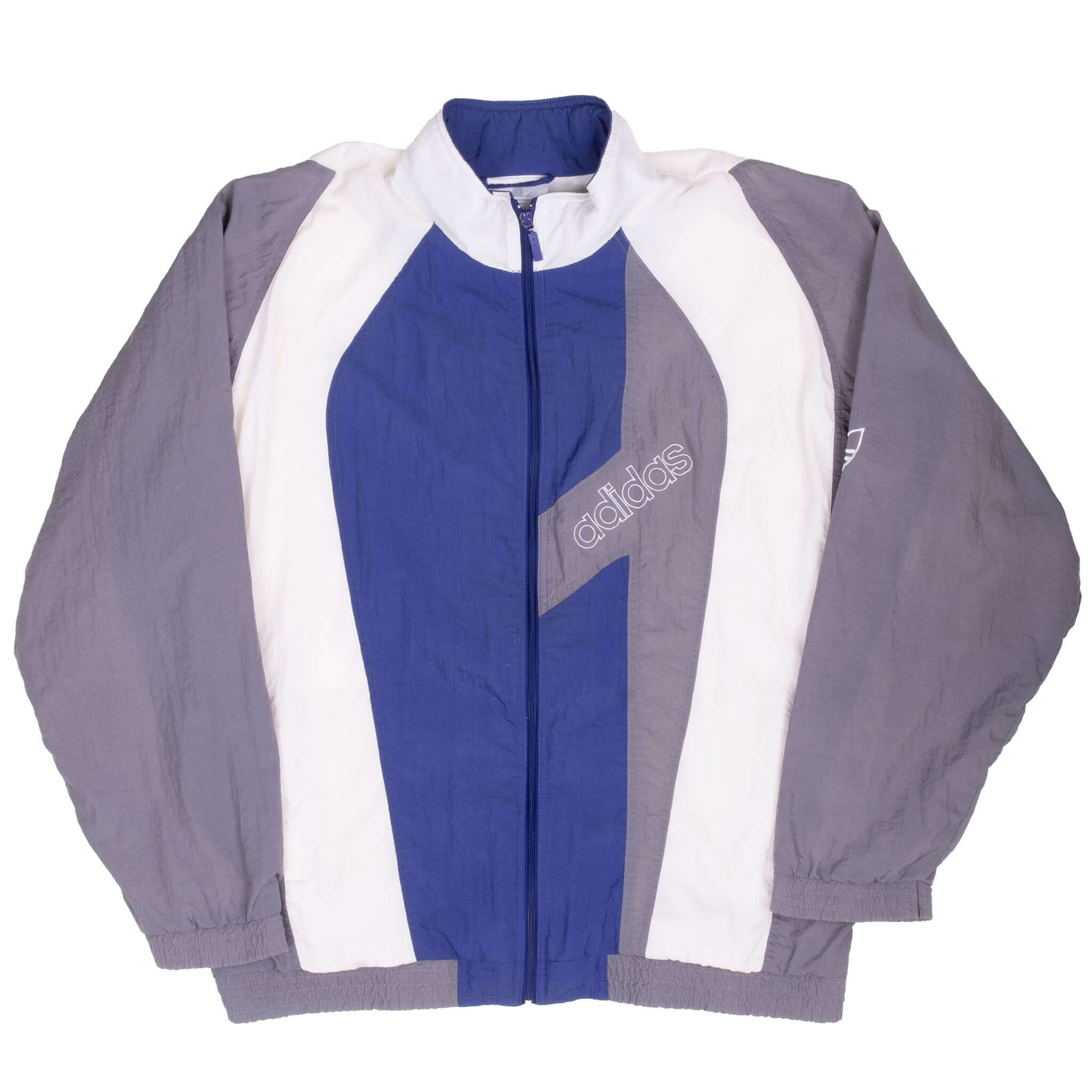 Vintage Adidas Grey Windbreaker Jacket 1990S Size Large