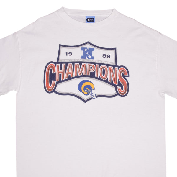 Vintage Nfl Los Angeles Rams Nfc Champions 1999 Tee Shirt Size 2XL