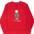 Vintage Ralph Lauren Polo Teddy Bear Red Sweatshirt Size Xl