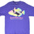 Front of purple T-shirt with colorful Humuhumu Nukunuku Apua'a Hawaii state fish graphic