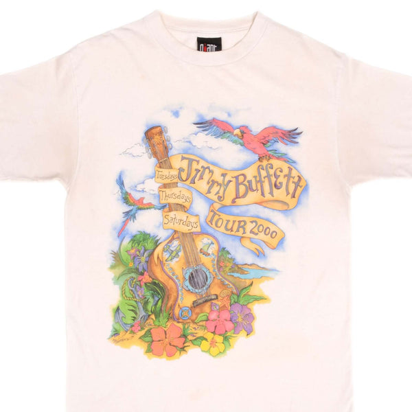 CAMISETA VINTAGE DE LA GIRA DE JIMMY BUFFETT 2000, TALLA MEDIANA