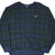 Front of Polo Sport Ralph Lauren blue and green plaid crewneck sweatshirt