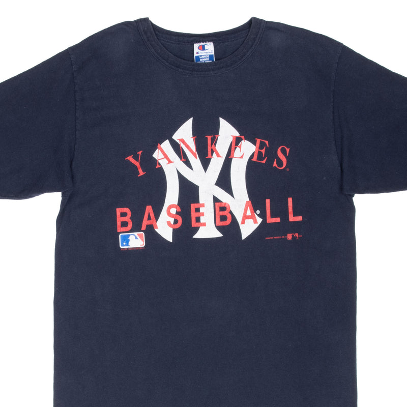 Vintage Mlb New York Yankees Champion Tee Shirt 1994 Size Large Made In Usa