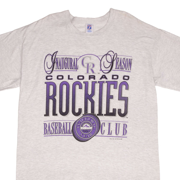 Vintage Mlb Colorado Rockies 1993 Tee Shirt Size XL Made In Usa