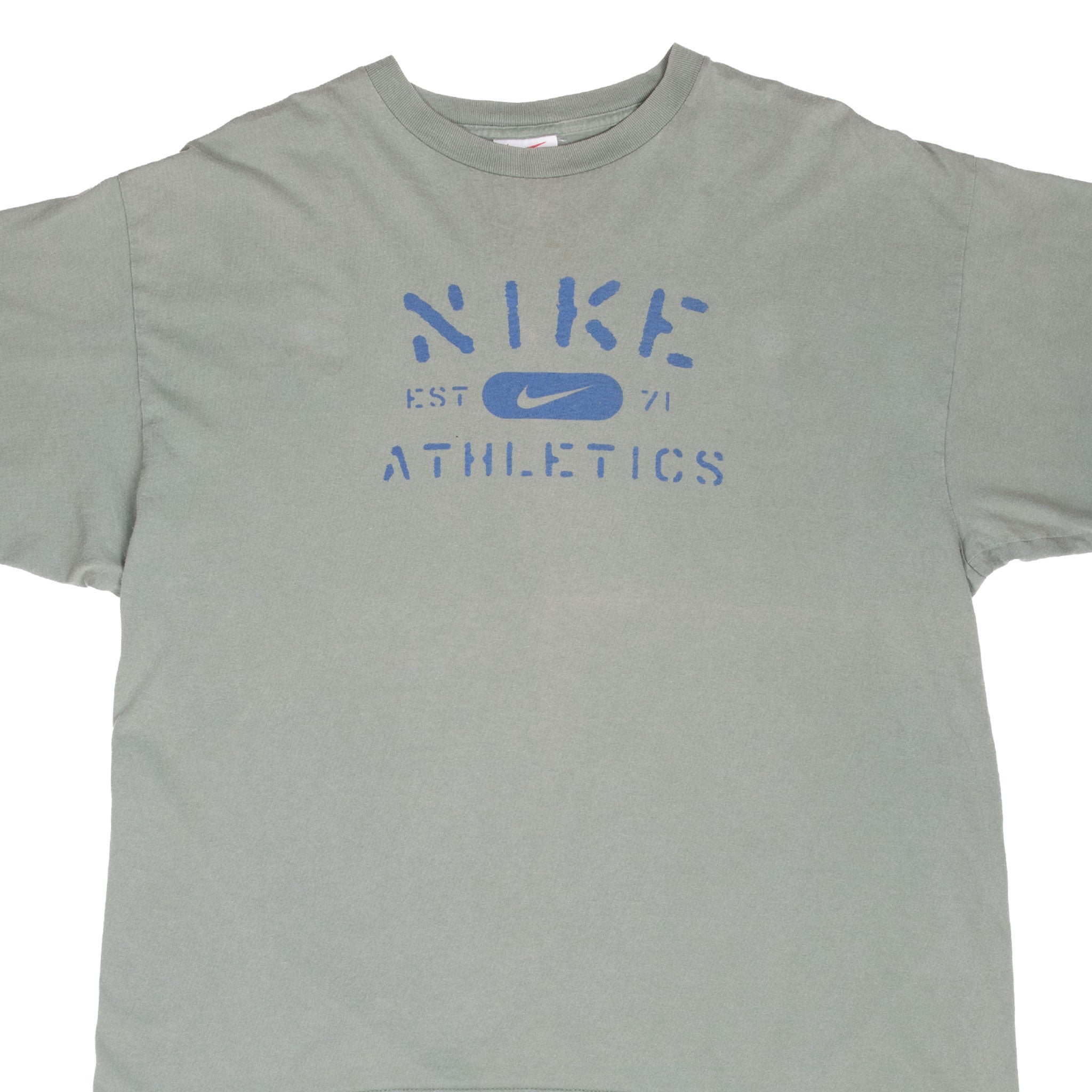 Vintage Nike Performance Athletic Sage Green Tee Shirt 1990S Size XL