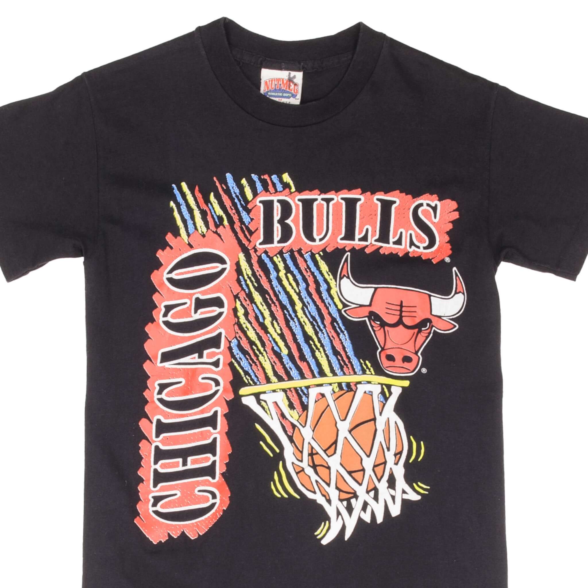 Vintage Nba Chicago Bulls 1990S Tee Shirt Size Medium (12/14) Youth Made In USA With Single Stitch Sleeves