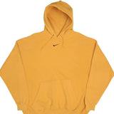 VINTAGE NIKE CENTER SWOOSH YELLOW TRAVIS SCOTT HOODIE 1990S XL MADE USA