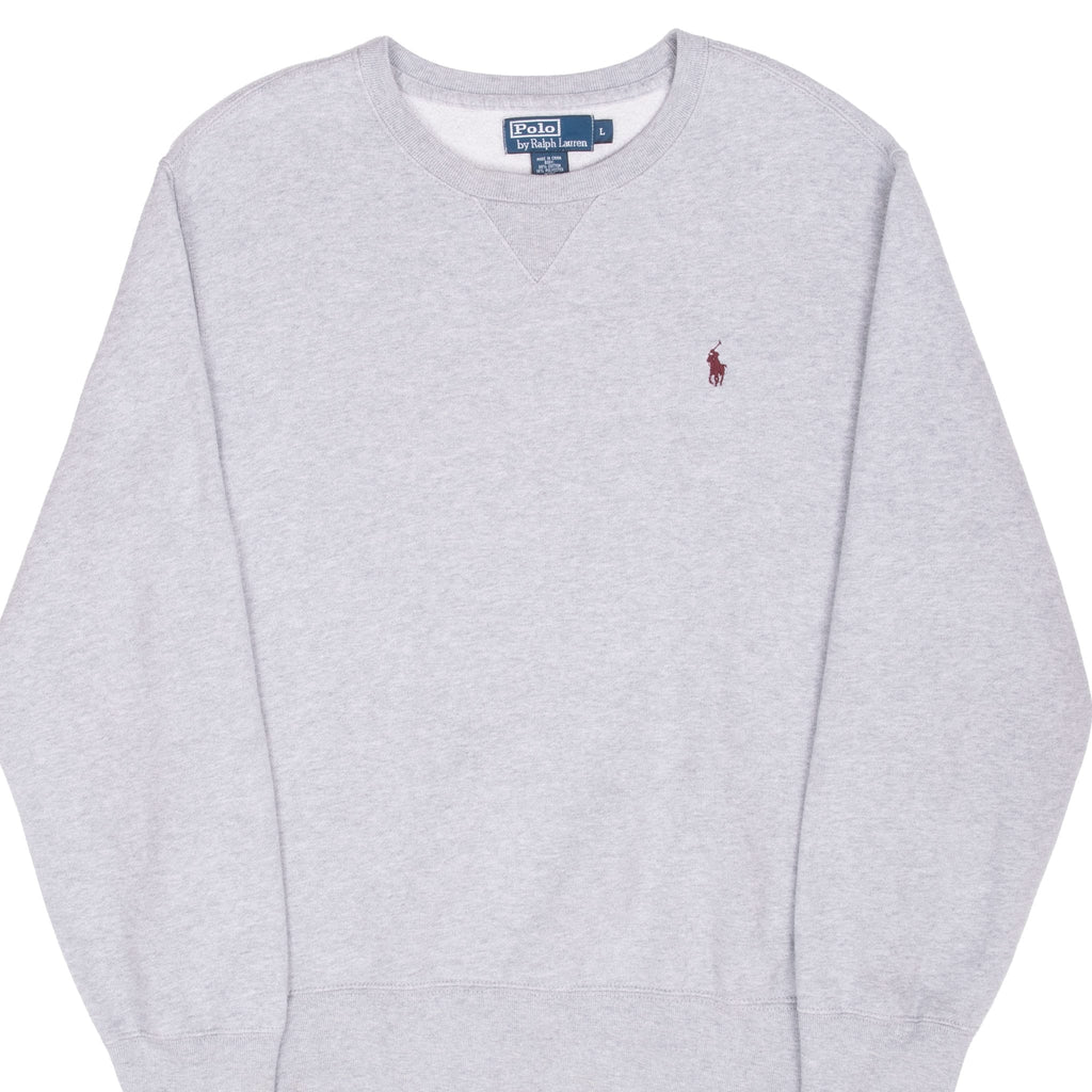 Vintage Ralph Lauren Grey Classic Crewneck Sweatshirt Size Large 1990S