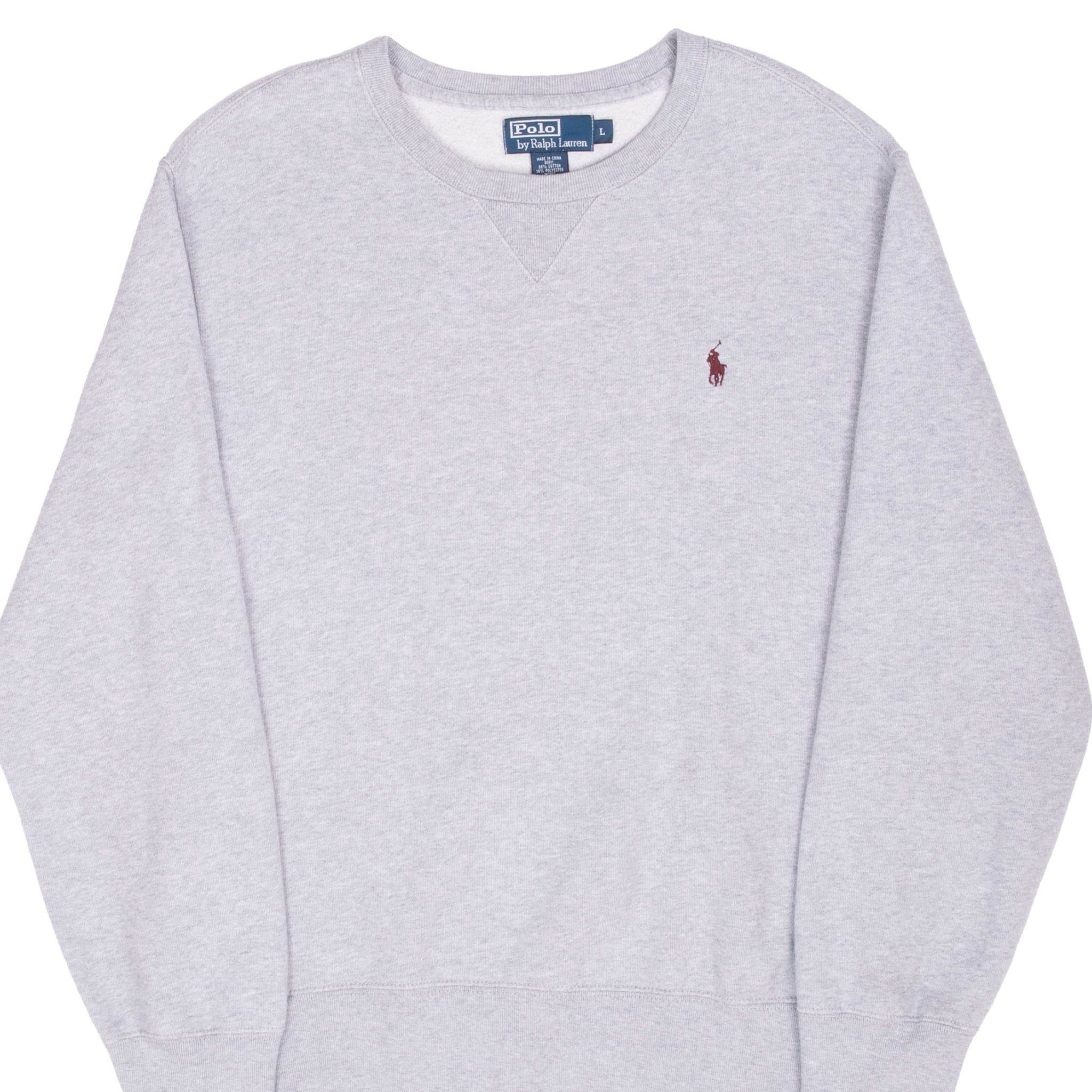 Vintage Ralph Lauren Grey Classic Crewneck Sweatshirt Size Large 1990S