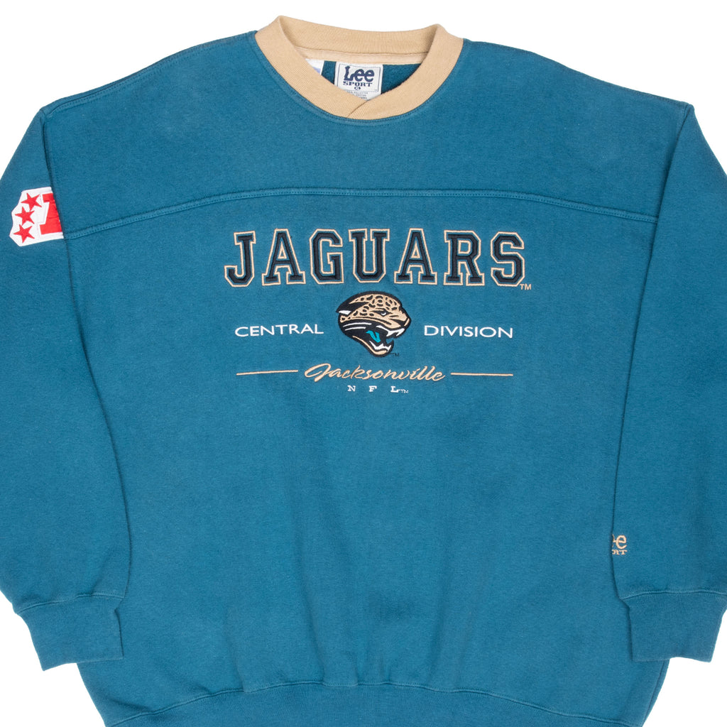 Vintage Nfl Jacksonville Jaguars Embroidered Sweatshirt 1990S Size XL Made In Usa