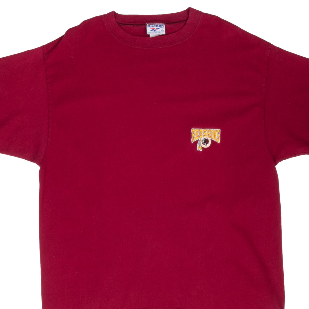 Vintage Nfl Washington Redskins Reebok Tee Shirt Size XL Made In Usa With Single Stitch Sleeves