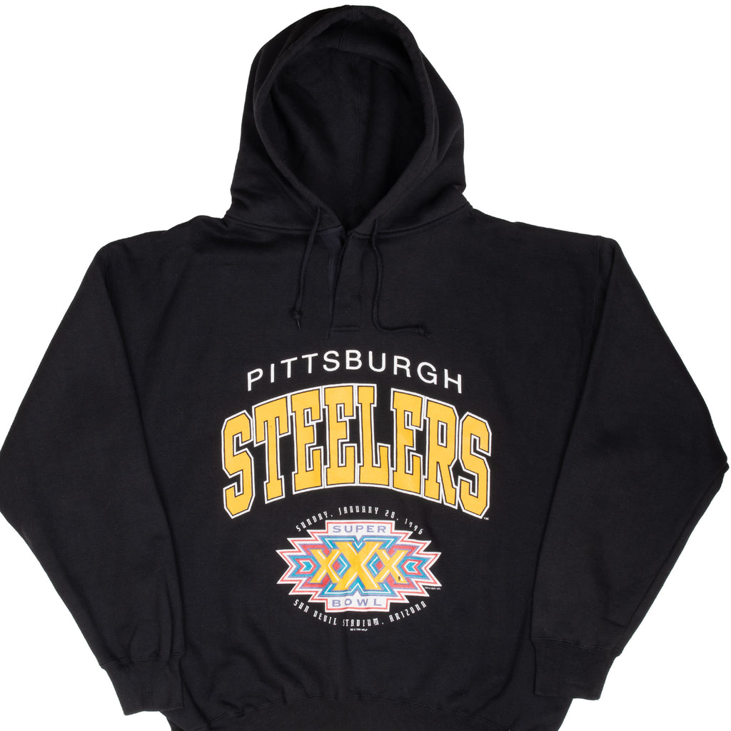 Vintage Nfl Pittsburgh Steelers Super Bowl Champions 1996 Hoodie Sweatshirt Size Large