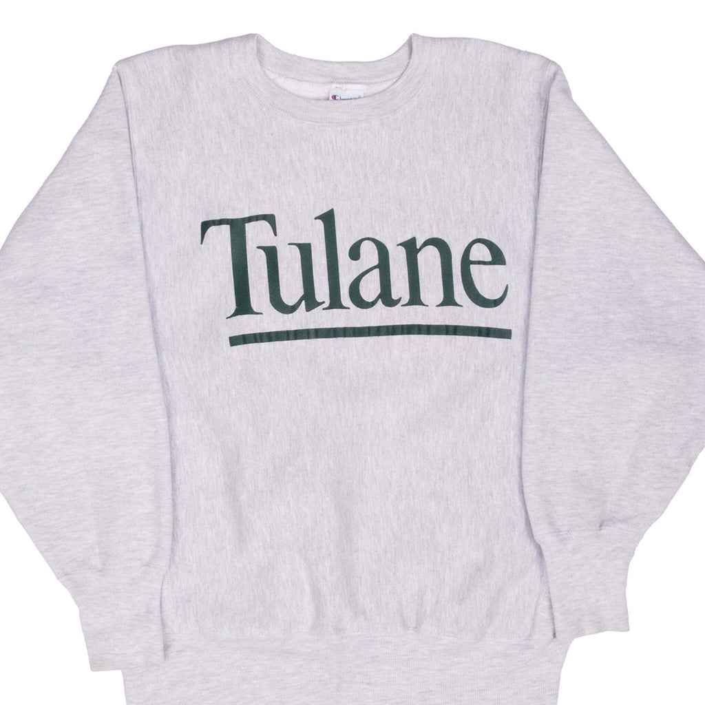 Vintage Champion Reverse Weave Tulane University Sweatshirt 1990S Size Medium