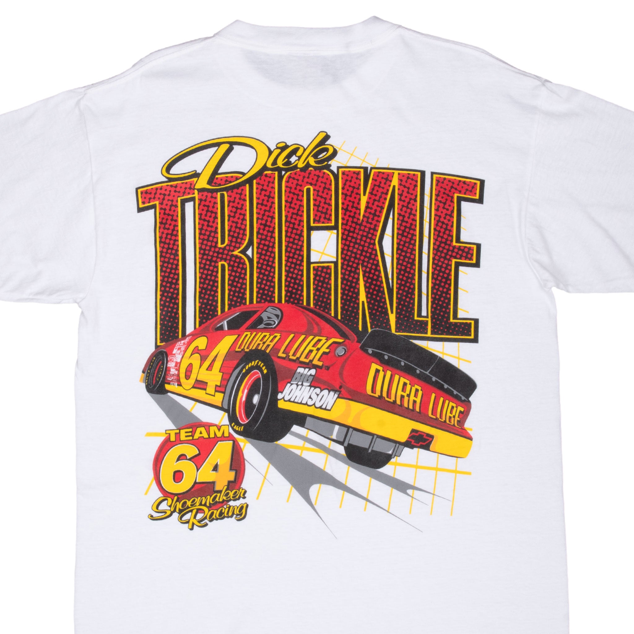 VINTAGE NASCAR DICK TRICKLE TEE SHIRT 1990S LARGE MADE IN USA