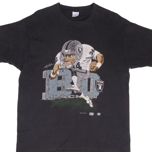 Vintage NFL Los Angeles Raiders Bo Jackson Tee Shirt 1987 Size Large Made In Usa