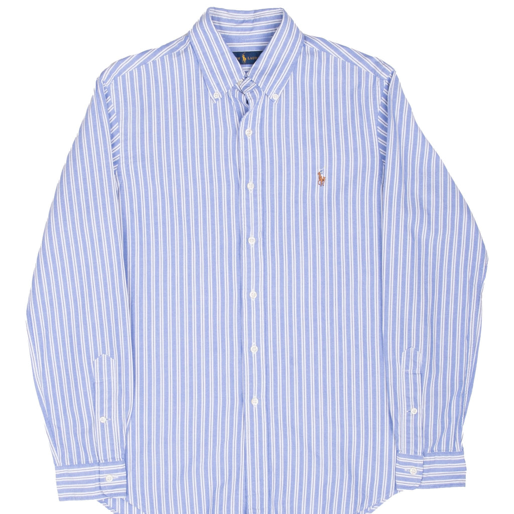 VINTAGE POLO RALPH LAUREN BLUE STRIPED SHIRT SIZE SMALL
