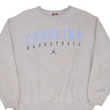 Vintage Nike Ncaa Carolina Basketball Grey Sweatshirt 1990S Size XL
