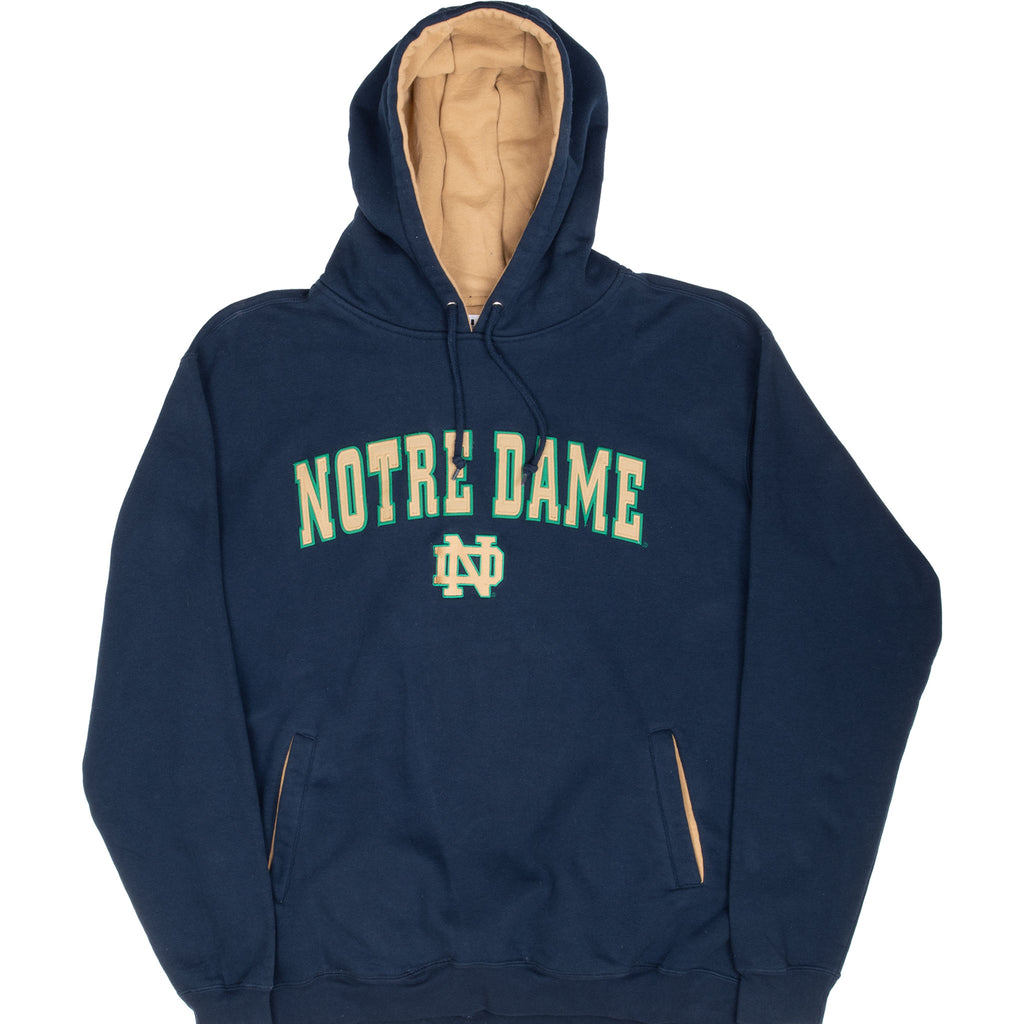 Vintage Ncaa Notre Dame Fighting Irish Hoodie Sweatshirt 1990S Size 2XL