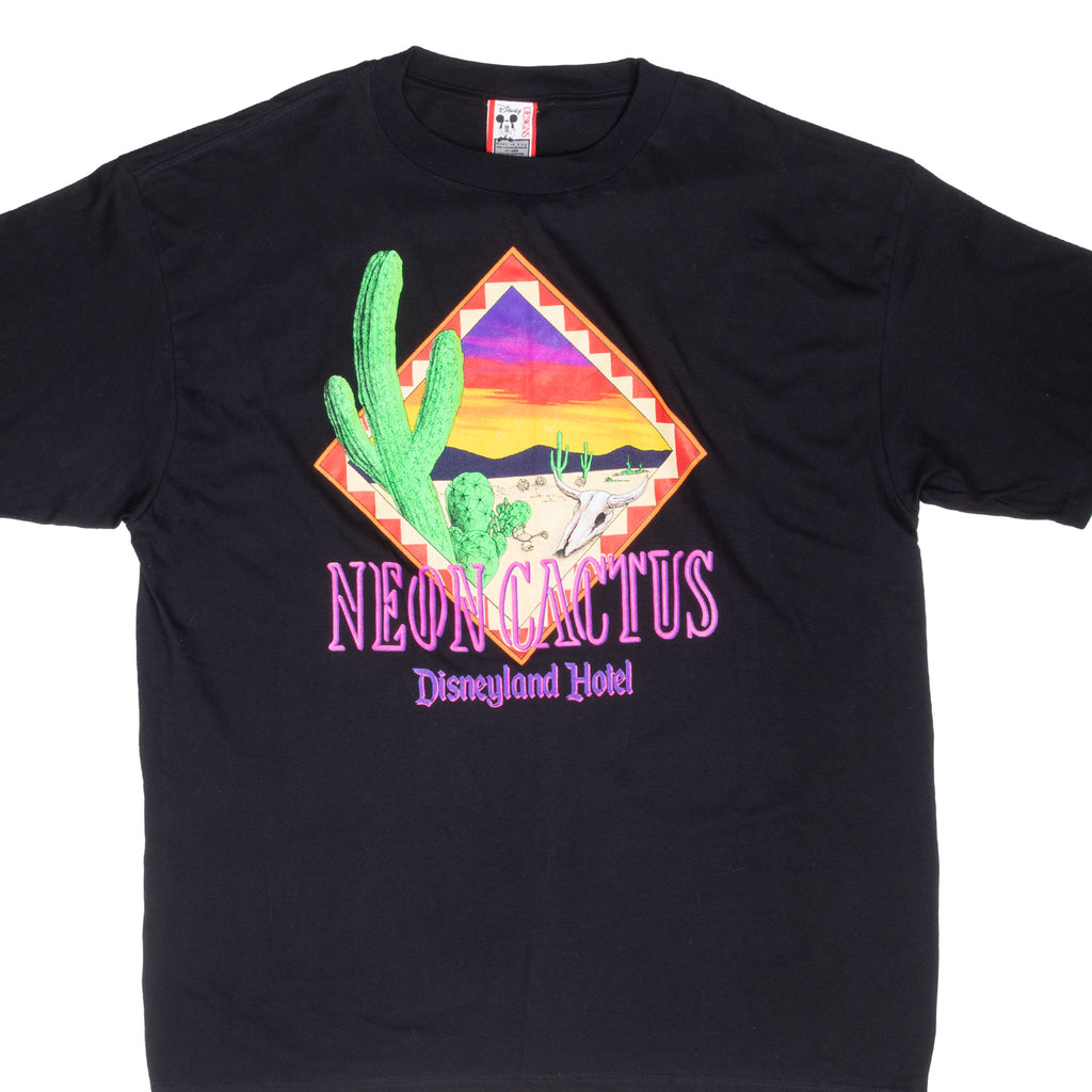 Vintage Disneyland Neon Cactus Hotel 1990S Tee Shirt Size 2Xl Made In Usa With Single Stitch Sleeves