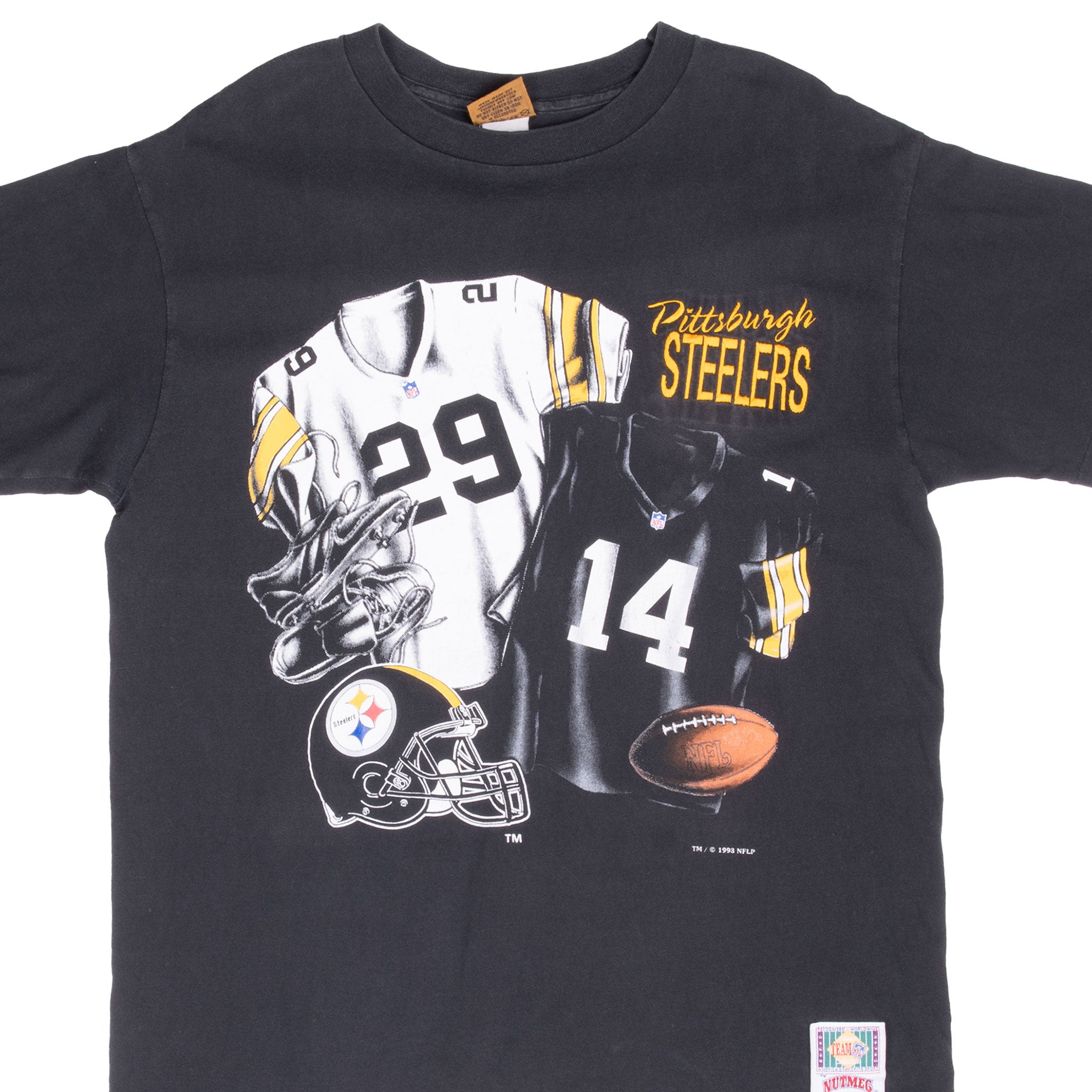 Vintage Nfl Pittsburgh Steelers Locker Room Tee Shirt 1993 Size Medium Made In Usa