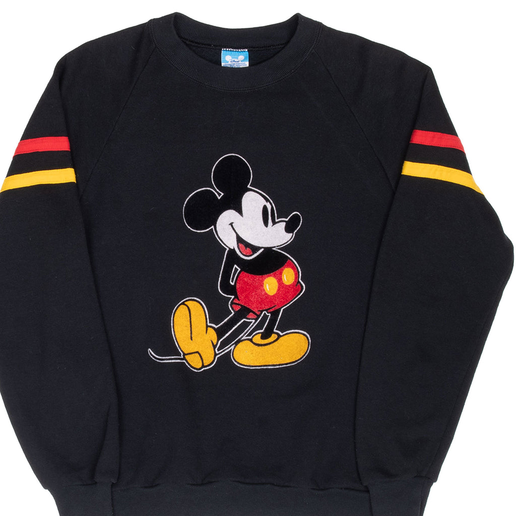 Vintage Disney Mickey Mouse Velvet Sweatshirt 1980S Size Small Made In Usa