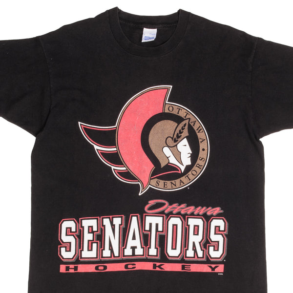 Vintage NHL Ottawa Senators 1990S Tee Shirt Size Large Made In USA With Single Stitch Sleeves