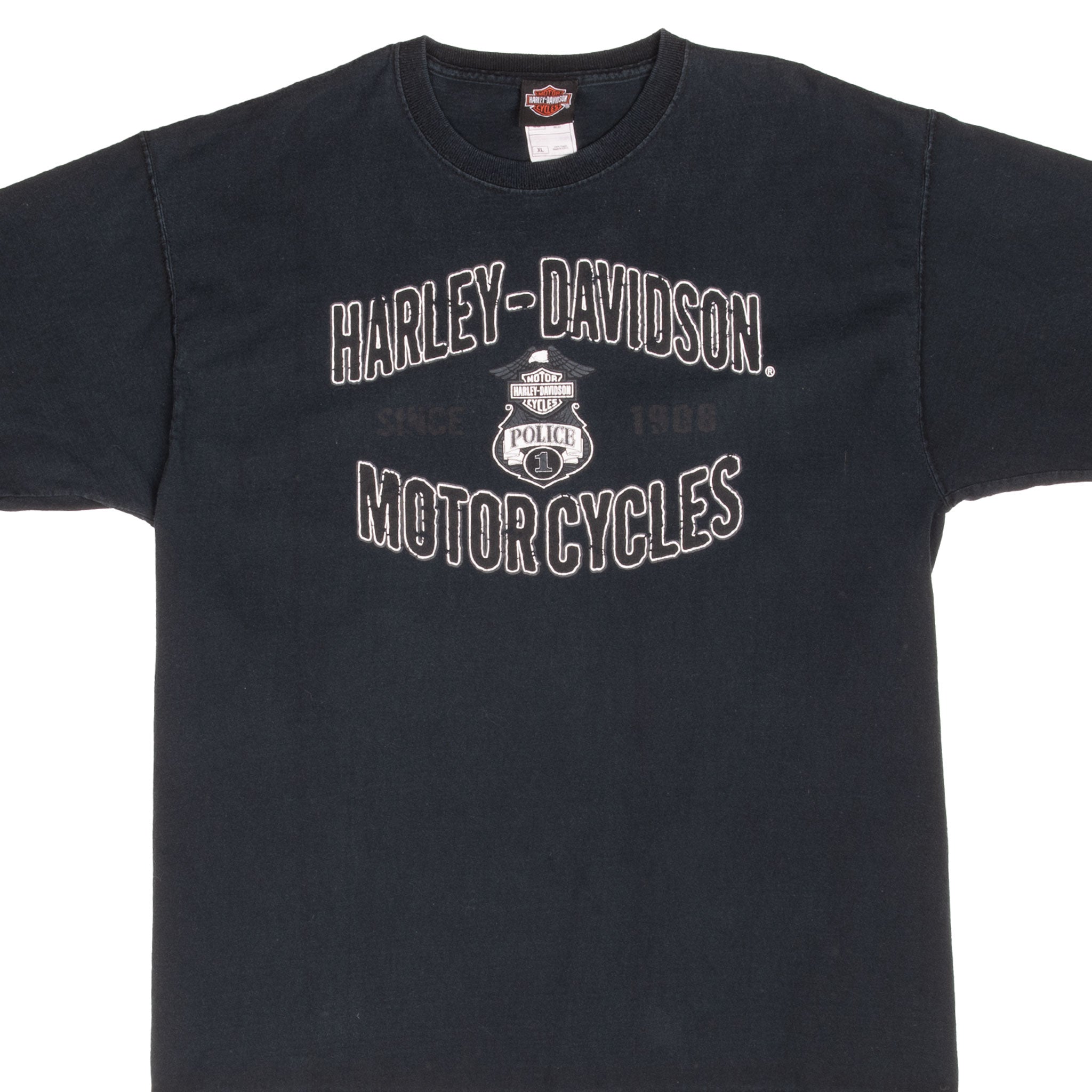 Vintage Harley Davidson Police Tee Shirt 1990S Size Large Made In Usa