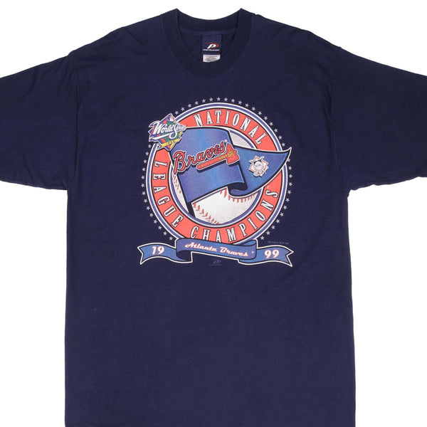 CAMISETA ANTIGUA DE LOS ATLANTA BRAVES DE LA MLB DE 1999, CAMPEONES, TALLA XL