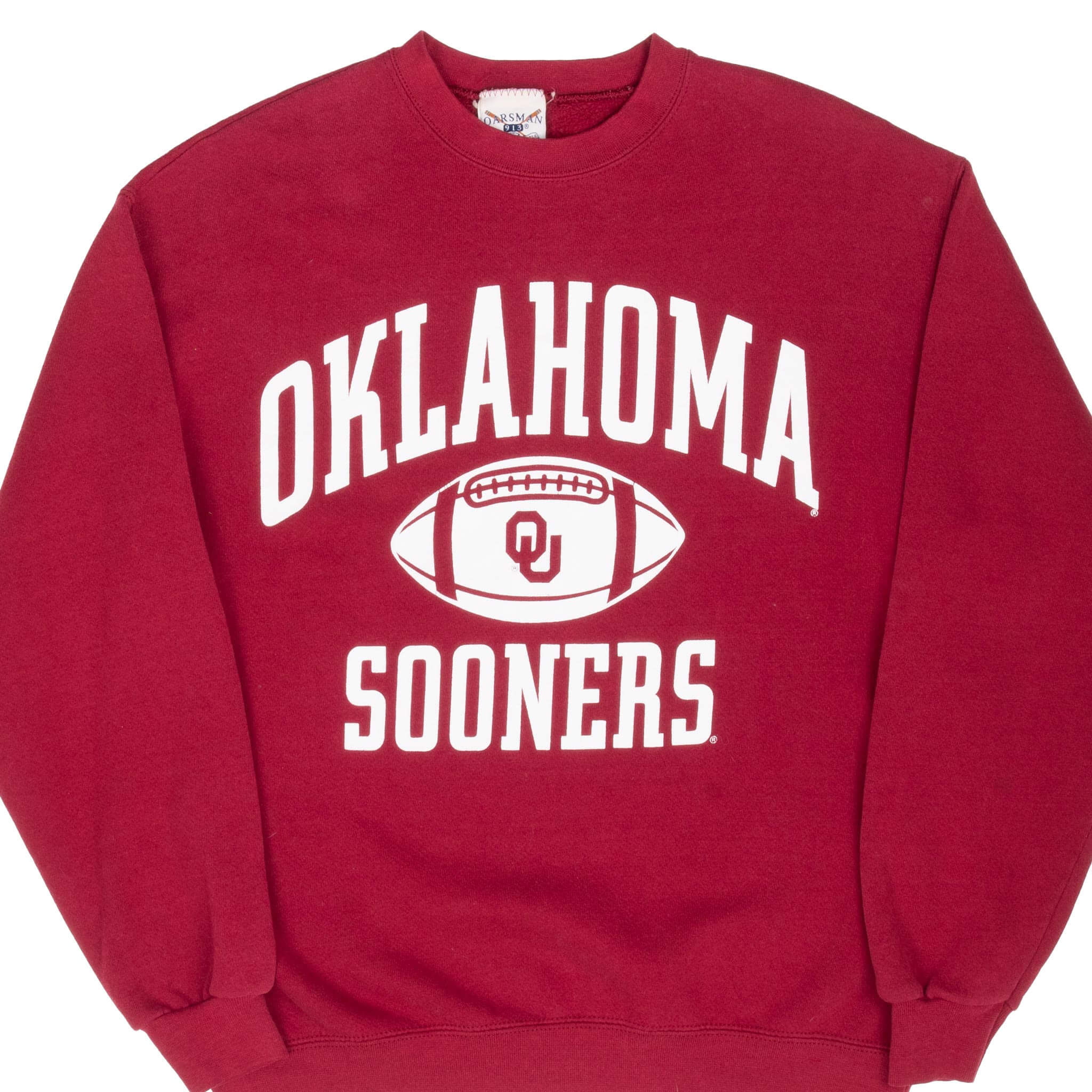 VINTAGE NCAA OKLAHOMA SOONERS 1990S RED SWEATSHIRT MEDIUM